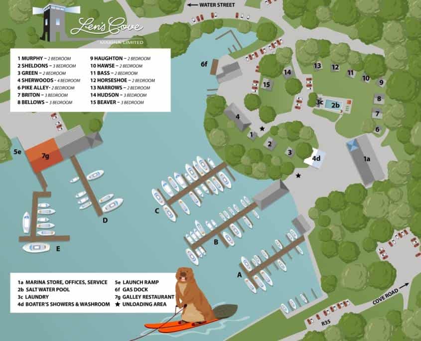 Len's Cove Marina Slip Layout