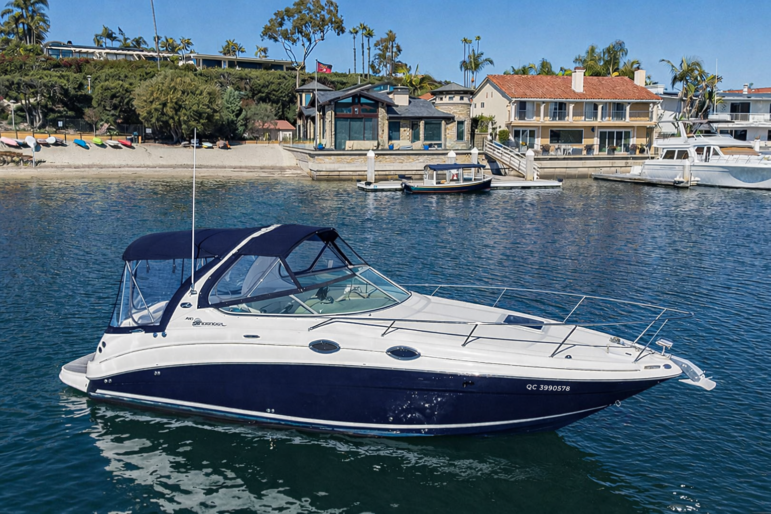 Lucky Enough – Sea Ray 280 Sundancer overhead view